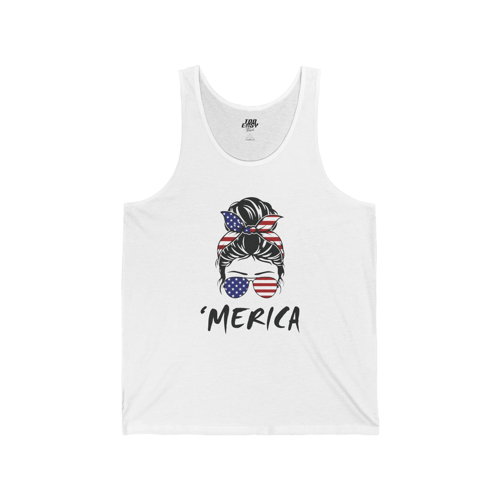 Messy Bun 'Merica Tank