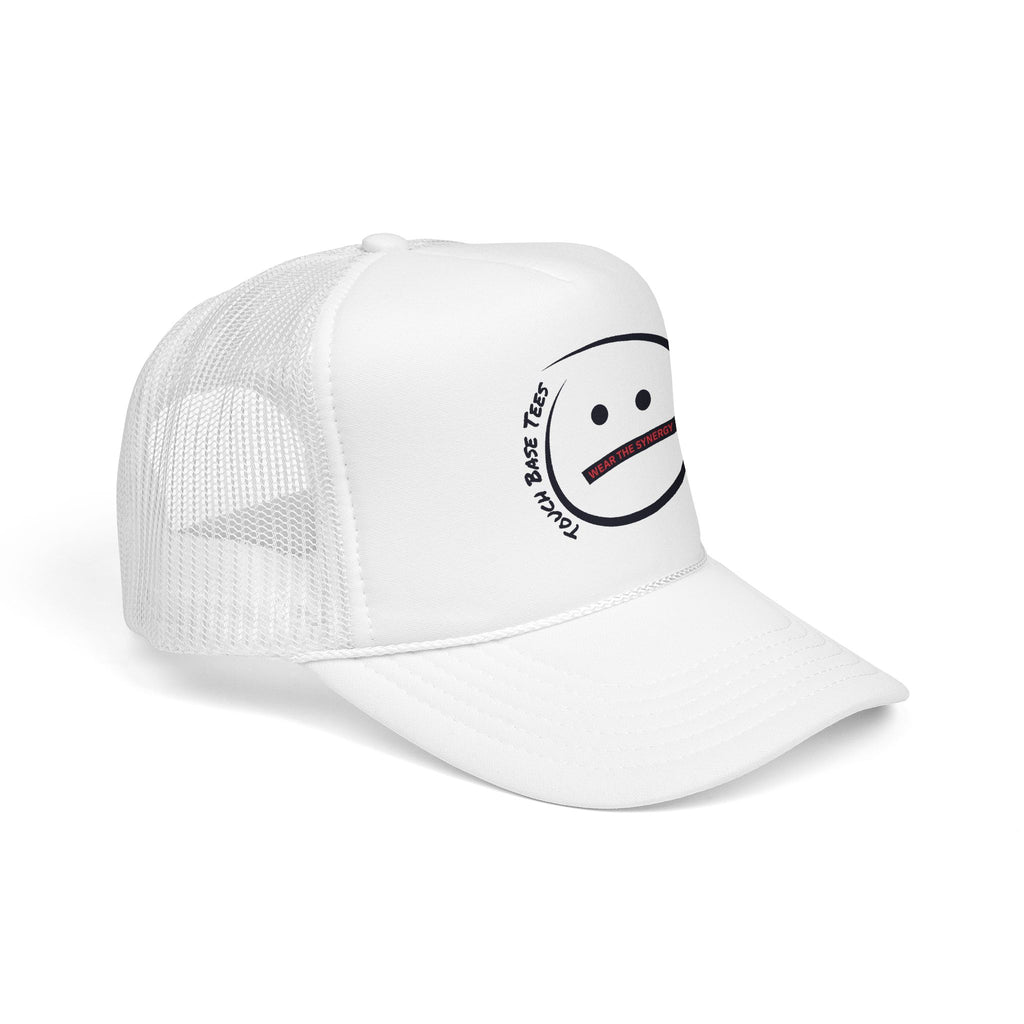 Trucker Hat – Neutral Smile Face "Under The Weather" Design