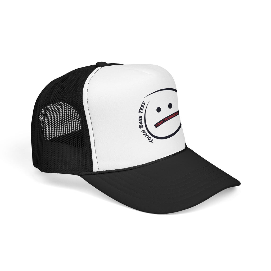 Trucker Hat – Neutral Smile Face "Under The Weather" Design